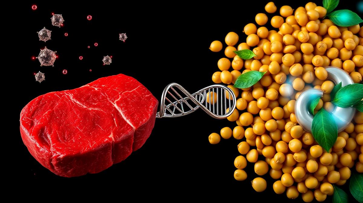 Говежди срещу Соев протеин: Плътност на нутриентите срещу Растителна защита
