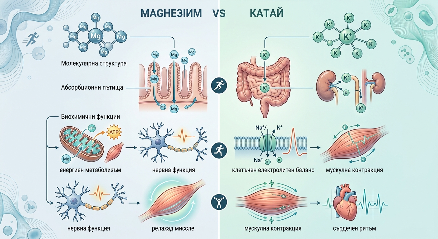 Биохимични пътища на магнезий и калий