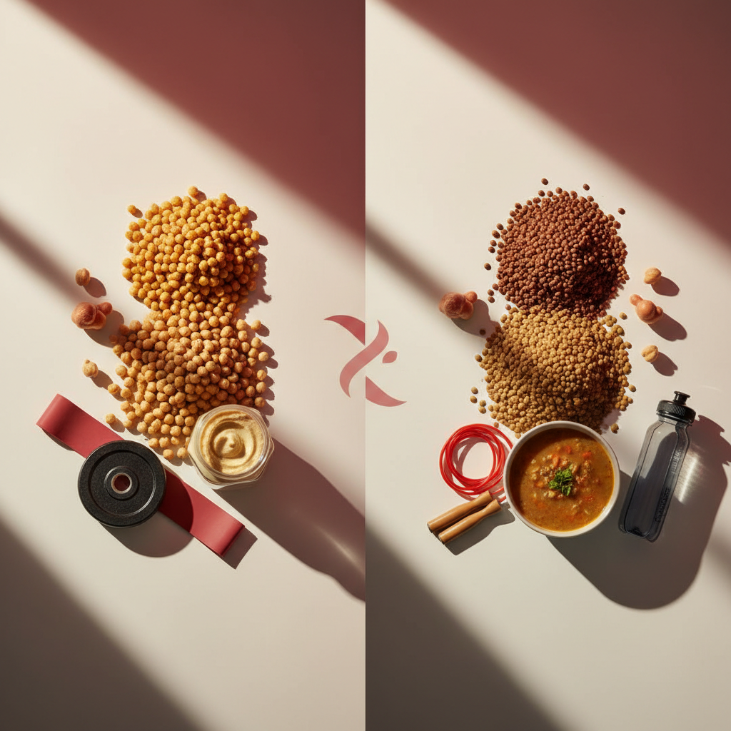 Нахут срещу Леща: Плътност на нутриентите и Гликемичен отговор