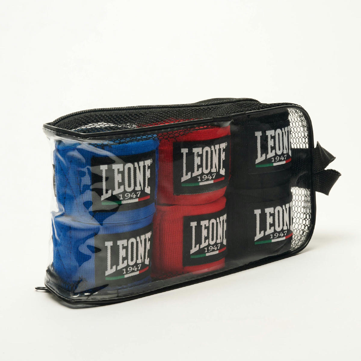 Leone 1947 Hand Wraps Pack x 3 - Black/Blue/Red