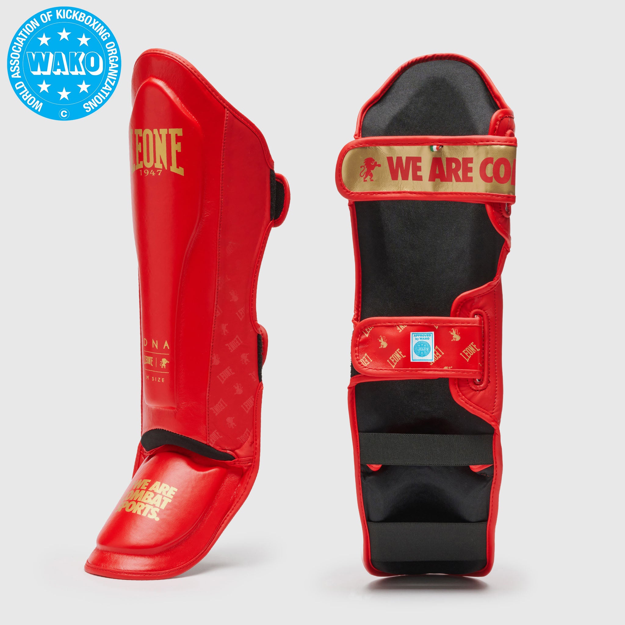 Leone 1947 DNA WAKO Shin Guards PT177W - Red