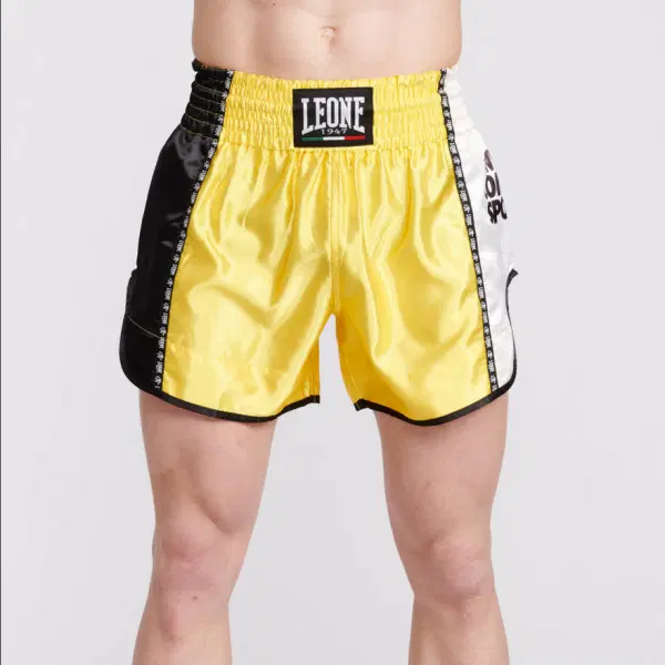 Leone - TRAINING THAI SHORTS - Yellow - Muay Thai Shorts - AB760