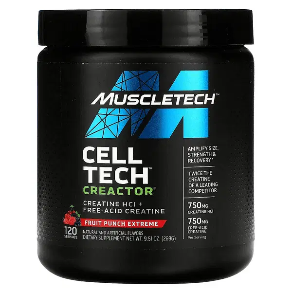 Κρεατίνη Υδροχλωρίδιο Cell Tech Creactor MuscleTech 269 γραμμάρια