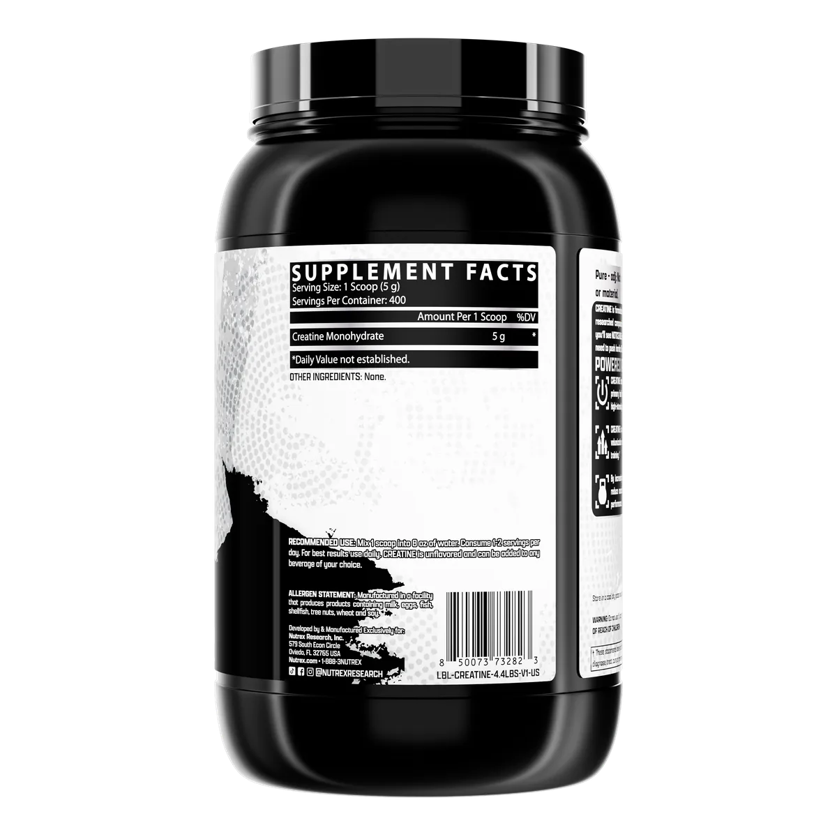 Nutrex Creatine Monohydrate етикет