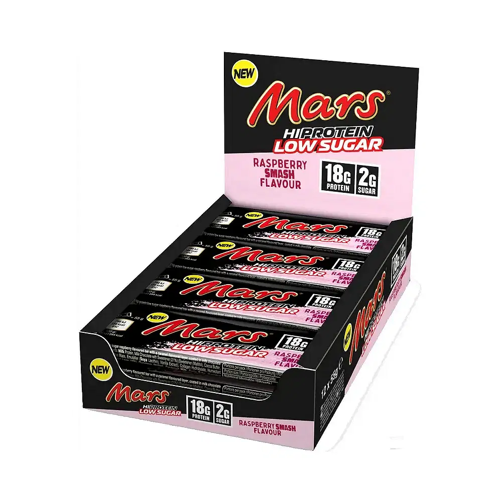 MARS Raspberry Smash Low Sugar HI Protein Bars 12 x 57 грама