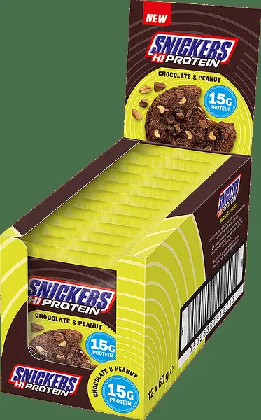 SNICKERS HI Protein Cookie Chocolate and Peanut 12 x 60 грама