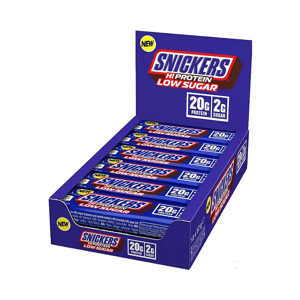 SNICKERS Hi Protein Low Sugar Bars 12 x 57 грама