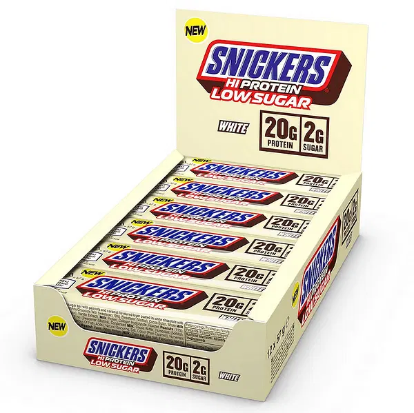 SNICKERS Hi Protein White Chocolate Low Sugar Bars 12 x 57 грама