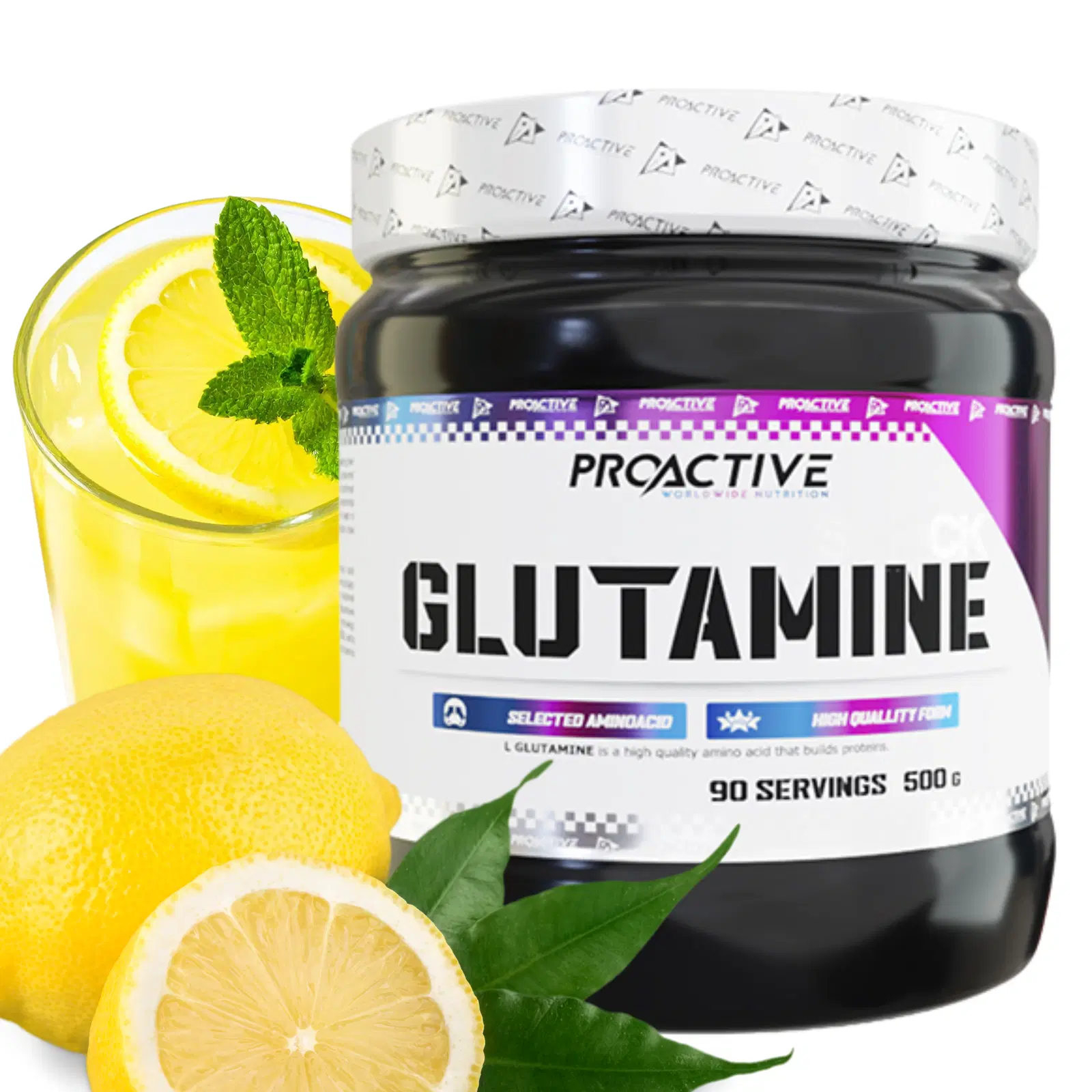 ProActive Glutamine 500g Lemon