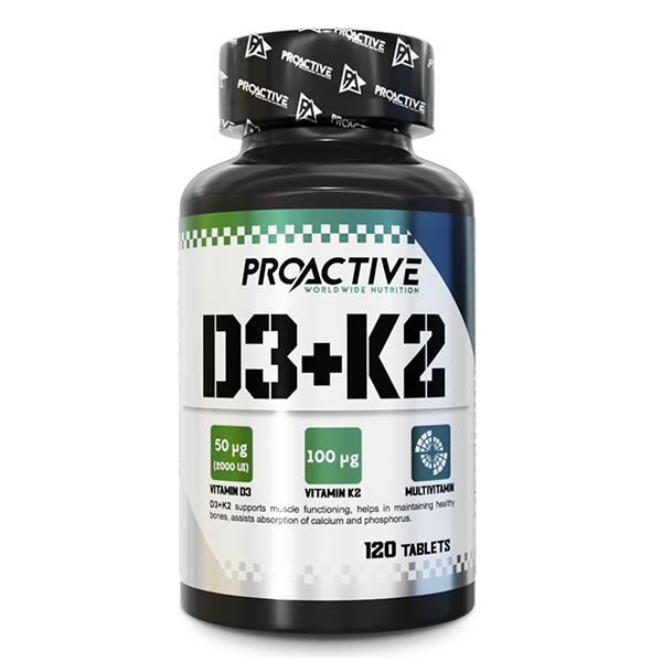 ProActive Vitamin D3+K2 2000IU 120 tabs