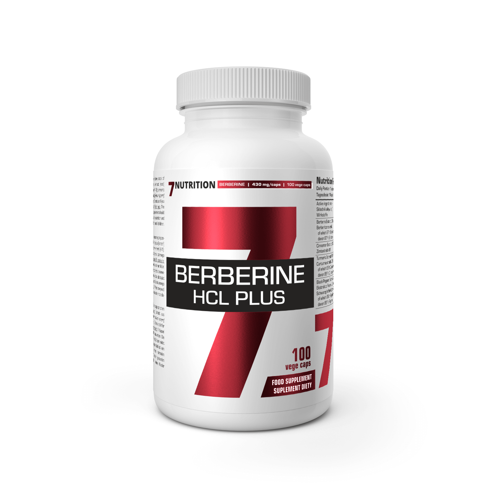 7Nutrition - BERBERINE HCL PLUS 100 vege caps