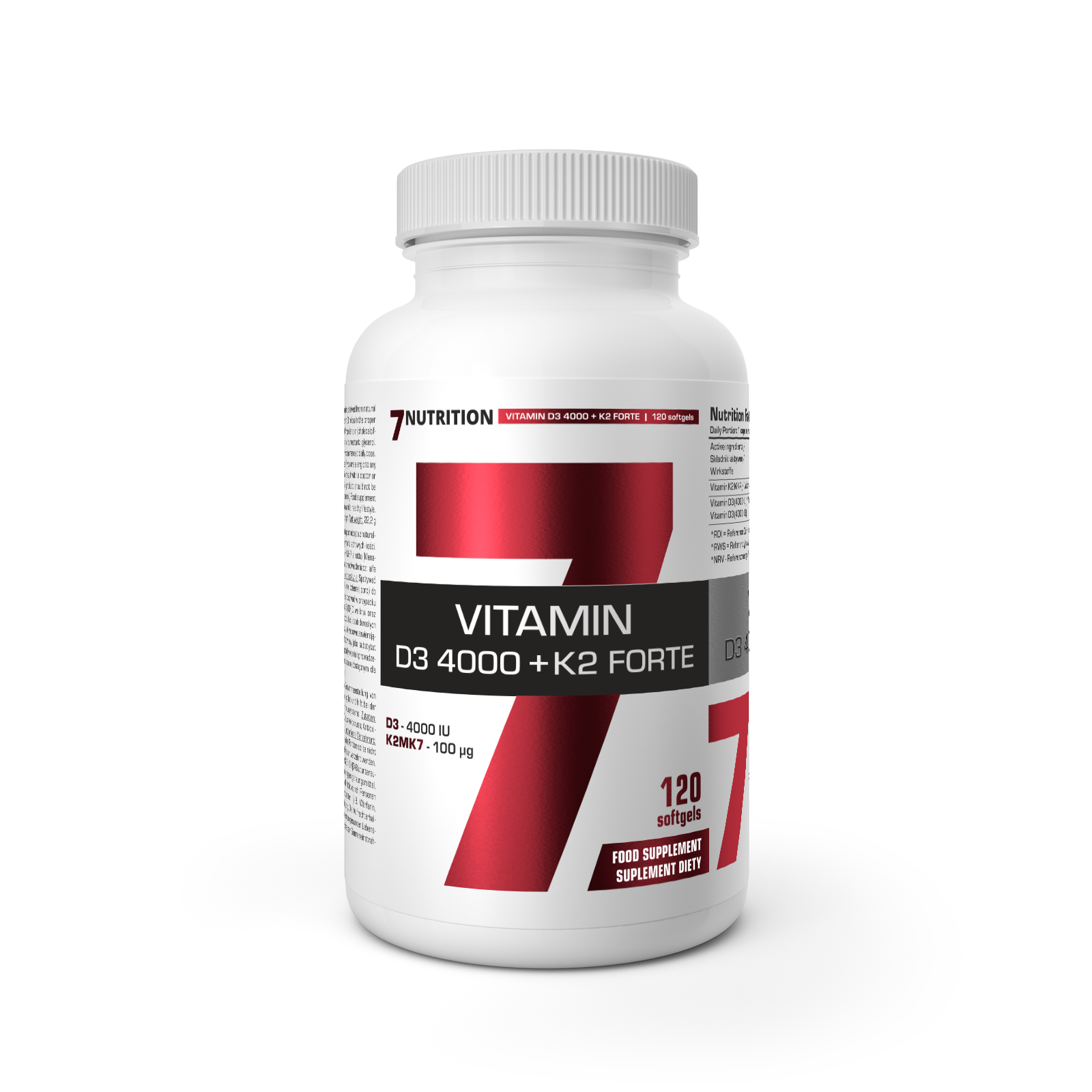 7Nutrition - VITAMIN D3 4000 + K2 FORTE 120 caps