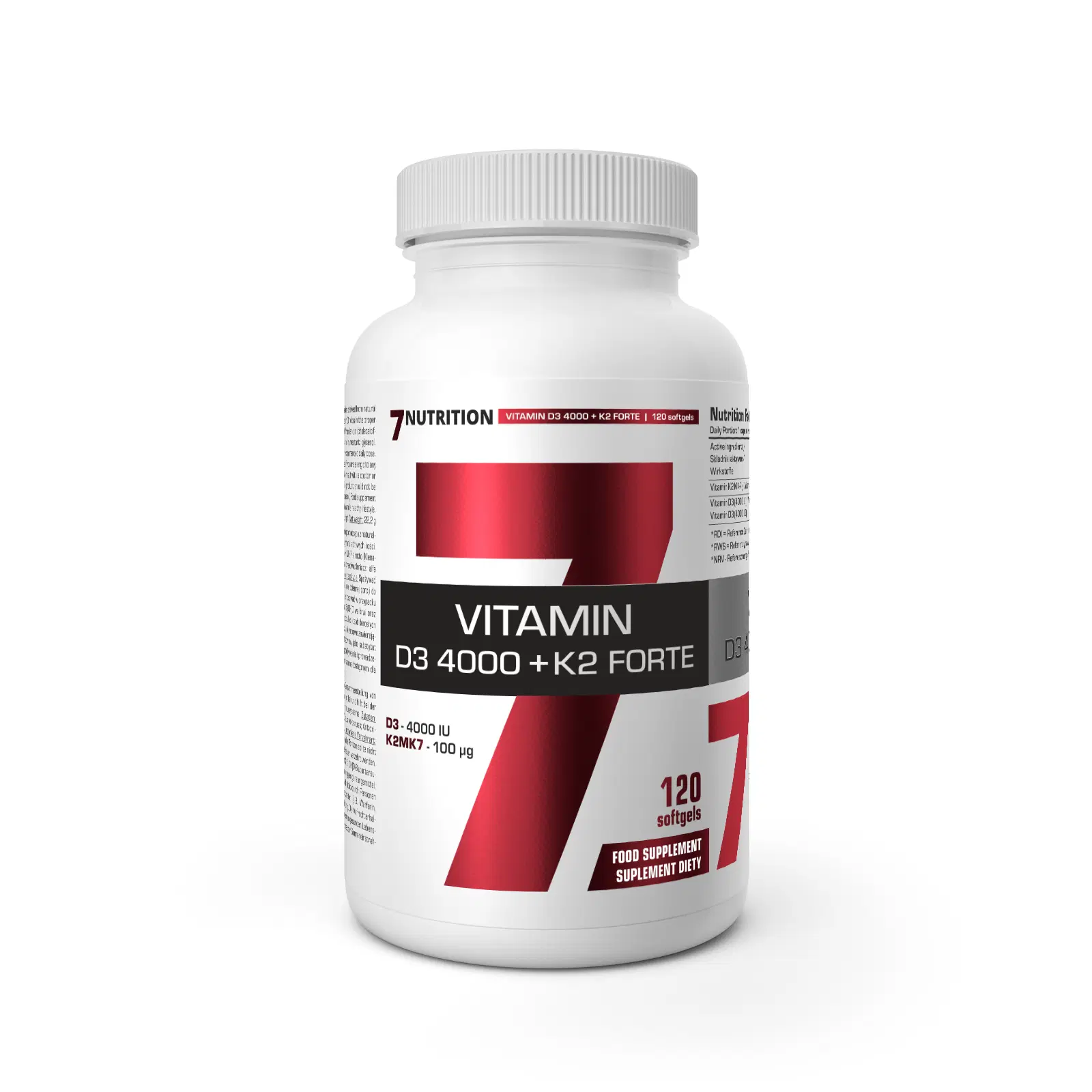 7Nutrition - VITAMIN D3 4000 + K2 FORTE 120 caps