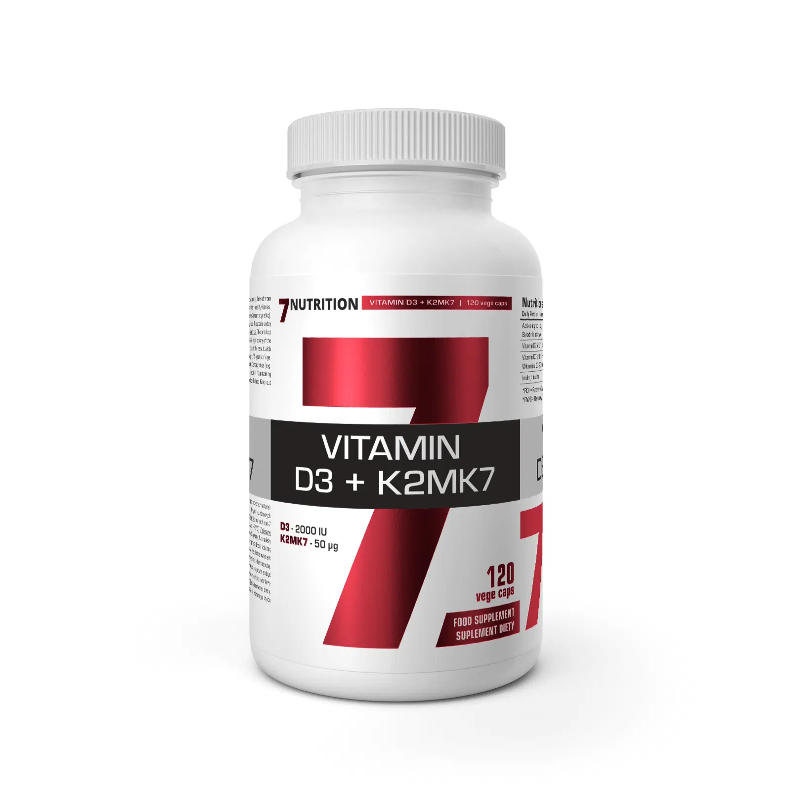 7Nutrition - VITAMIN D3+K2MK7 120 vege caps