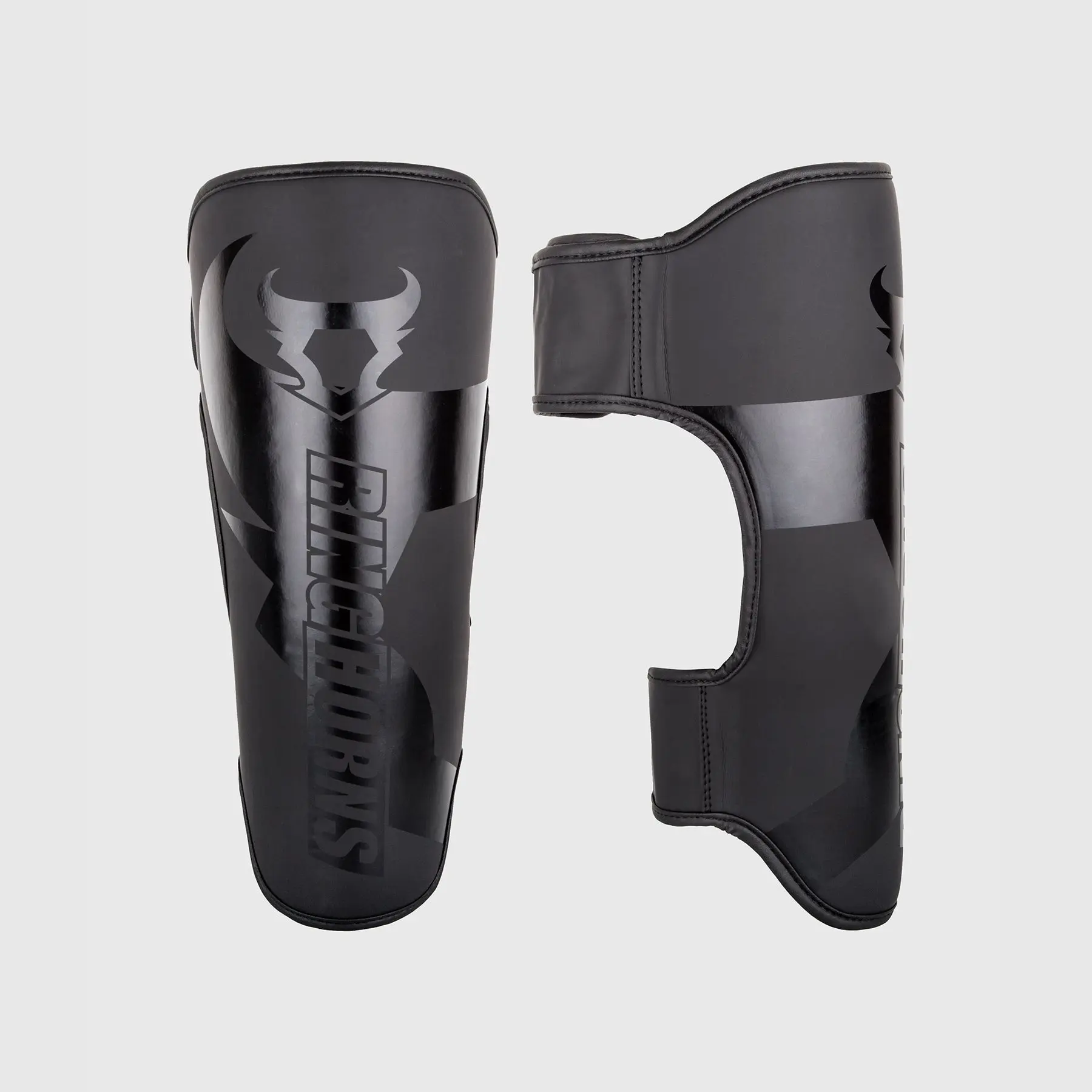 Ringhorns Charger by Venum Shin Guards - Black/Black