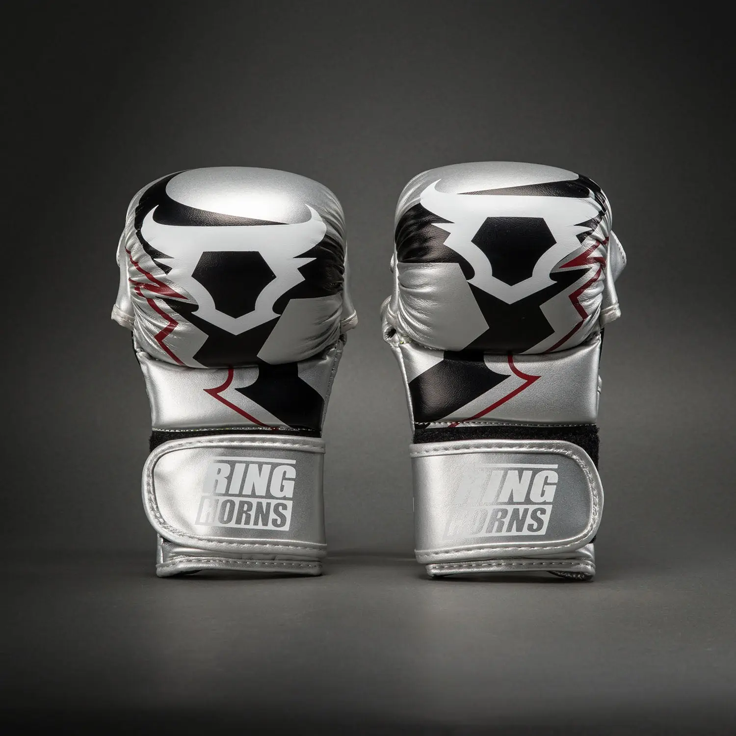 Ringhorns Charger by Venum MMA Sparring Gloves - Silver/Black