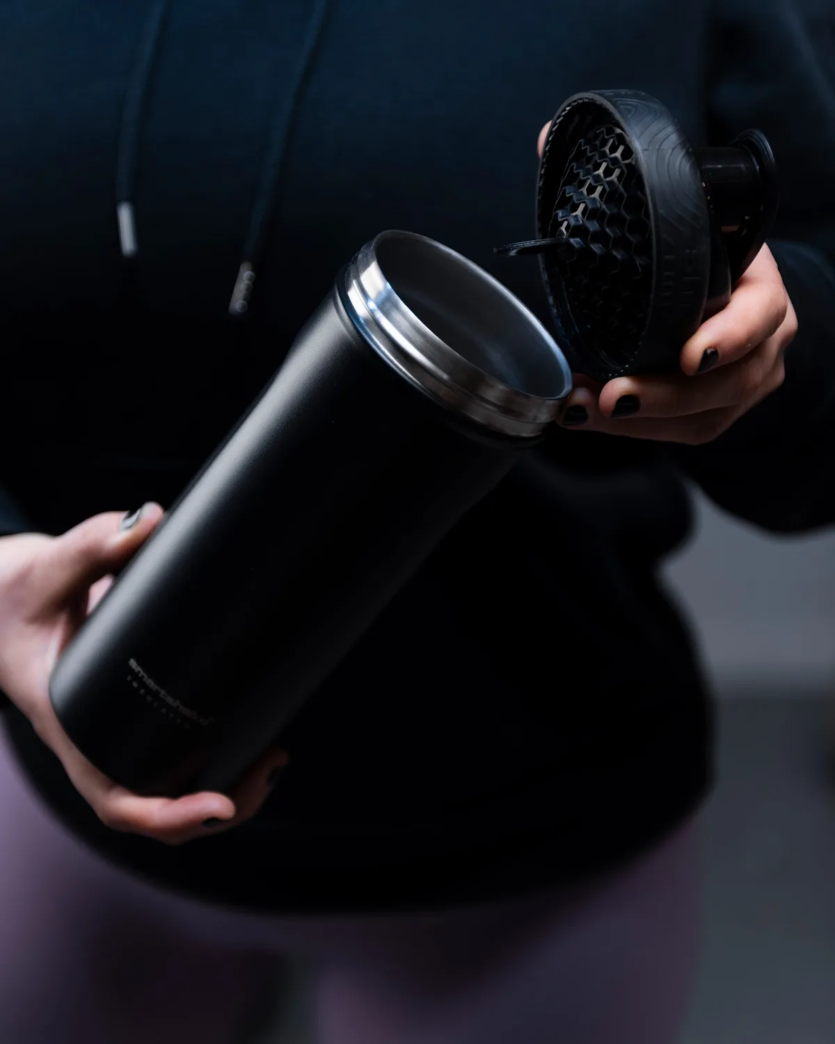Smart Shake Insulated Steel — Черен 600 мл — снимка 2