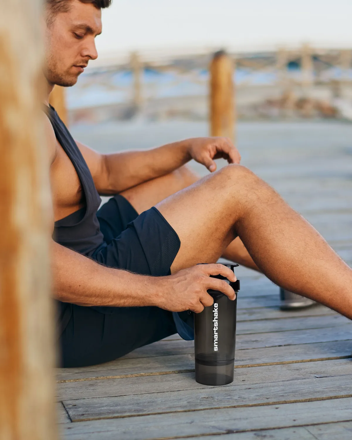 Smart Shake Original2Go ONE — Gunsmoke Black 800 мл — снимка 4
