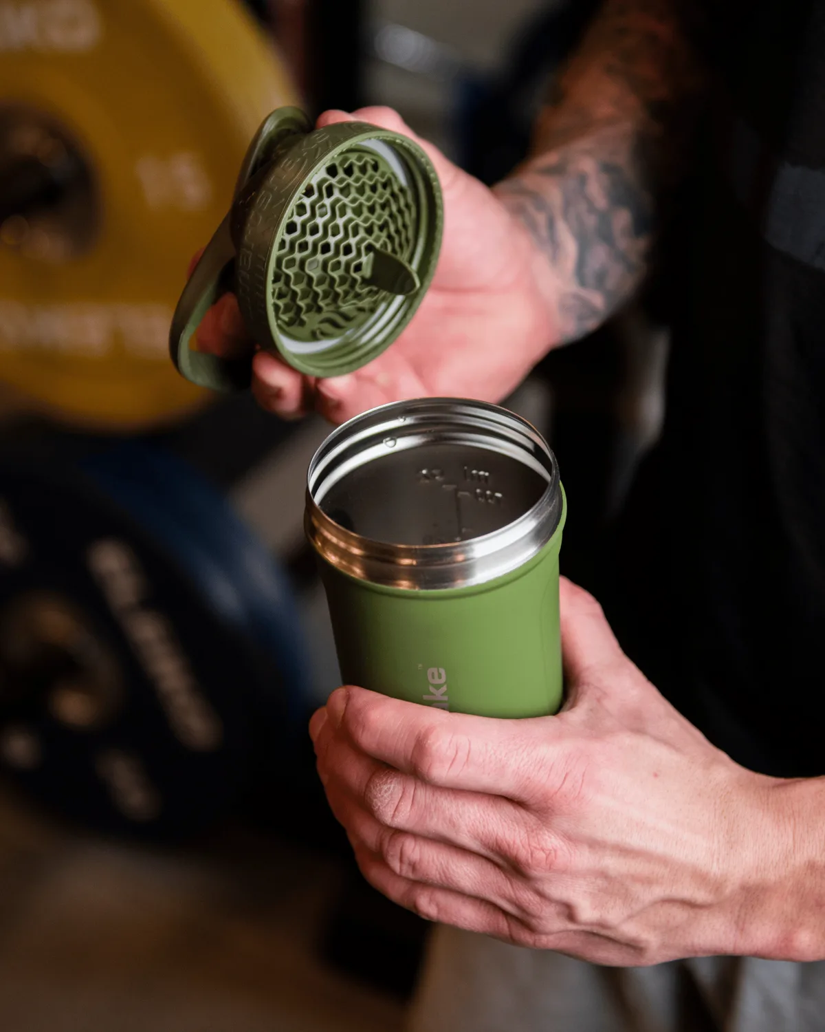 Smart Shake Reforce Stainless Steel — Army Green 900 мл — снимка 2
