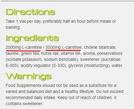 Carnitropic L-Carnitine 2000mg - 20 шота x 25ml
