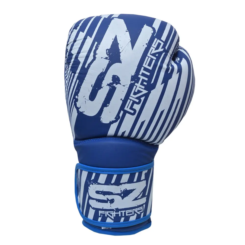SZ Fighters – Боксови ръкавици естествена кожа – Plasma 2.0 Blue-White