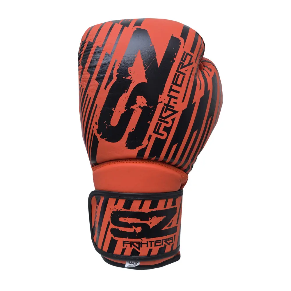 SZ Fighters – Боксови ръкавици естествена кожа – Plasma 2.0 Orange-Black