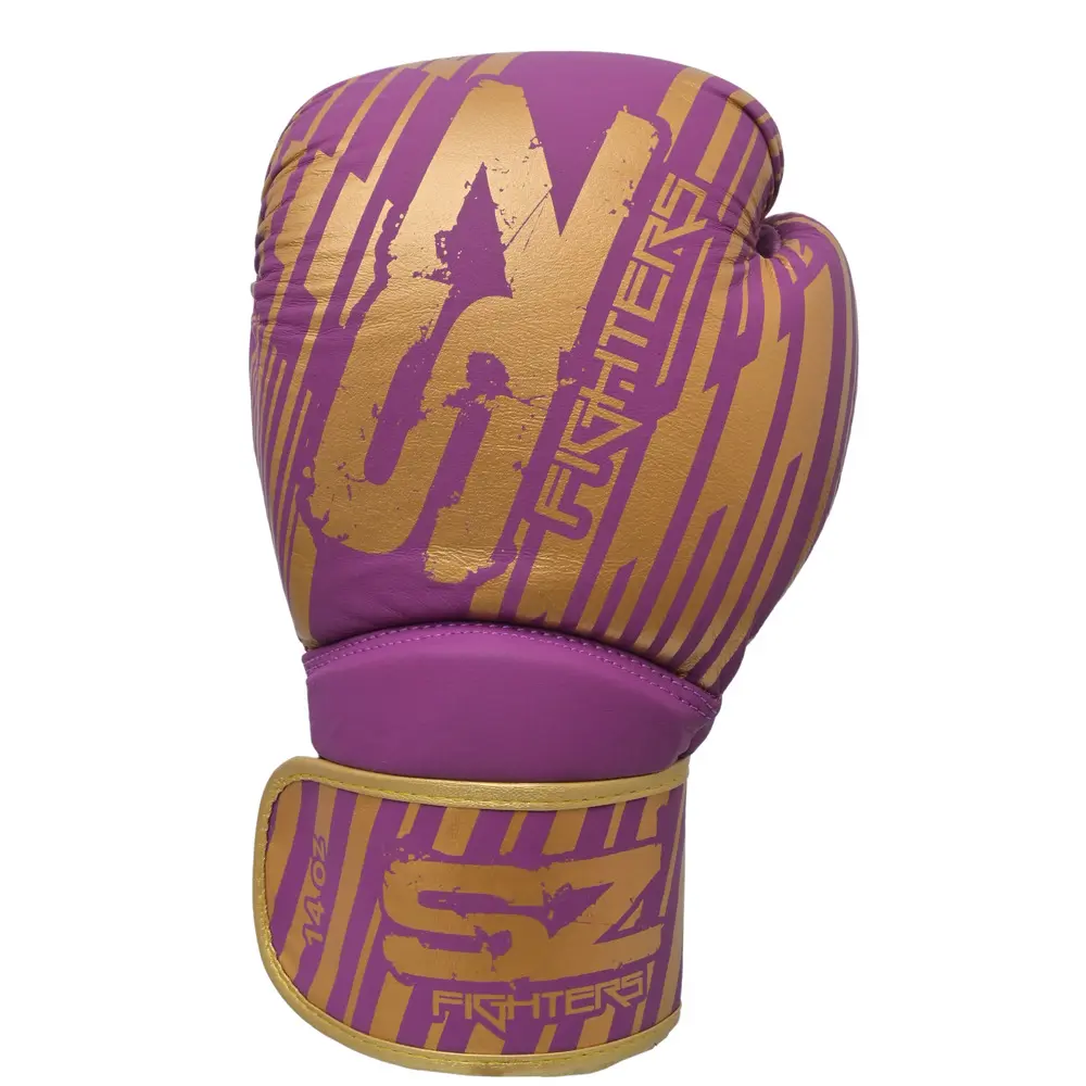 SZ Fighters – Боксови ръкавици естествена кожа – Plasma 2.0 Purple – Gold