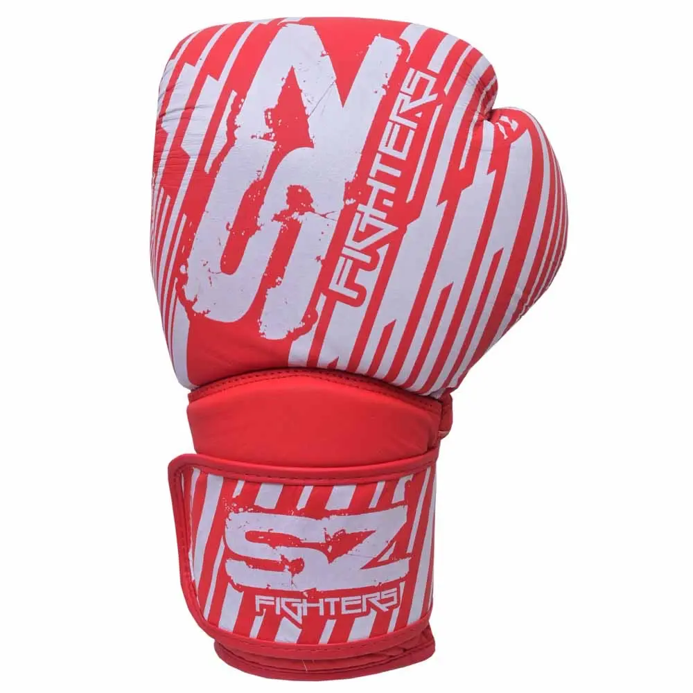 SZ Fighters – Боксови ръкавици естествена кожа – Plasma 2.0 Red – White