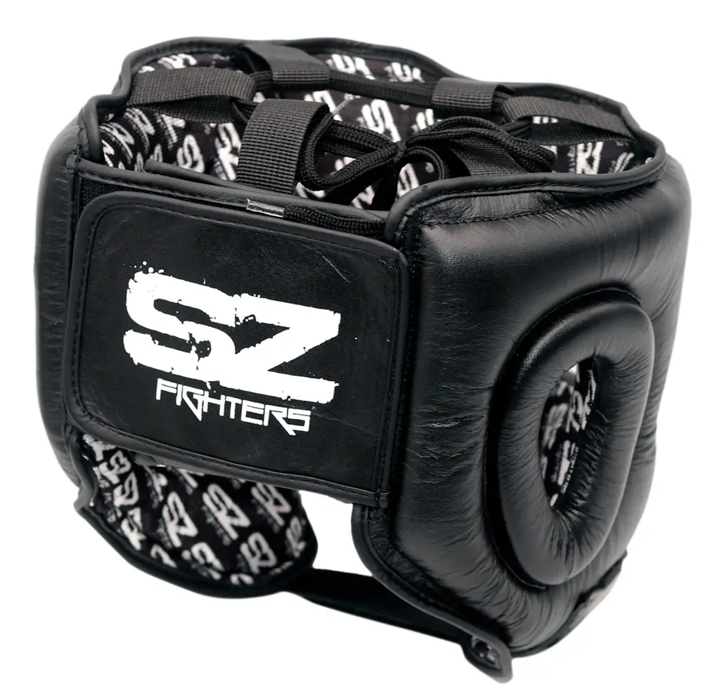 SZ Fighters – Боксова каска с протектор скули – Black