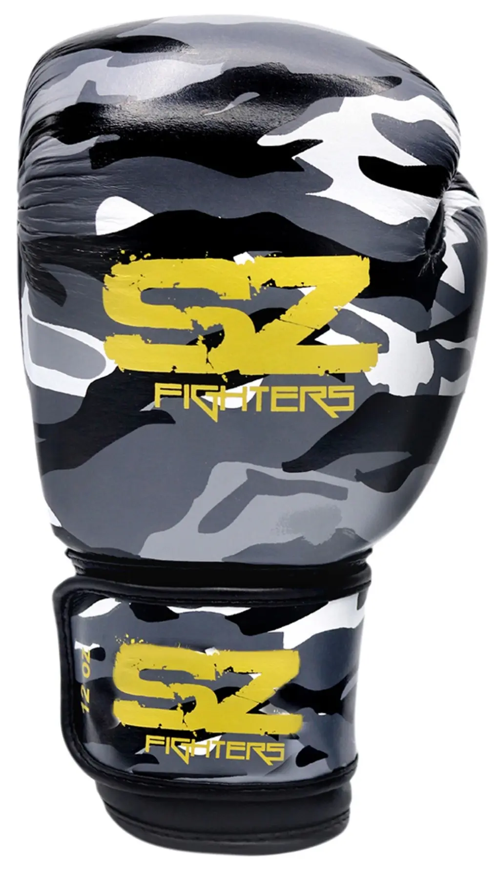 SZ Fighters – Bokserske rukavice prava koža – Camo – Grey