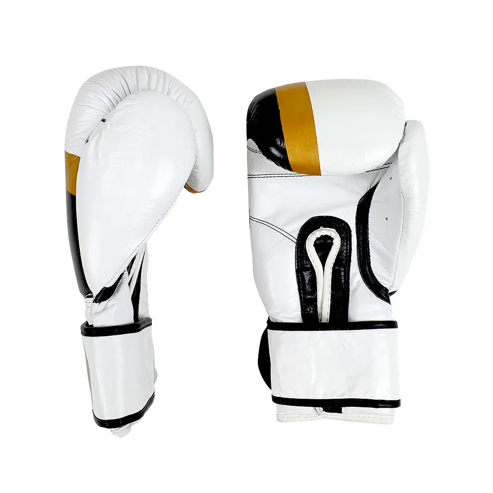 SZ Fighters – Боксови ръкавици естествена кожа – Warrior White