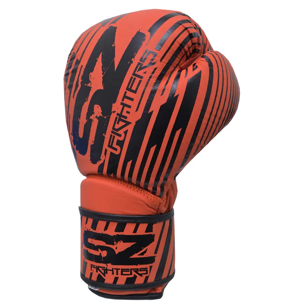 SZ Fighters – Боксови ръкавици естествена кожа – Plasma 2.0 Orange-Black