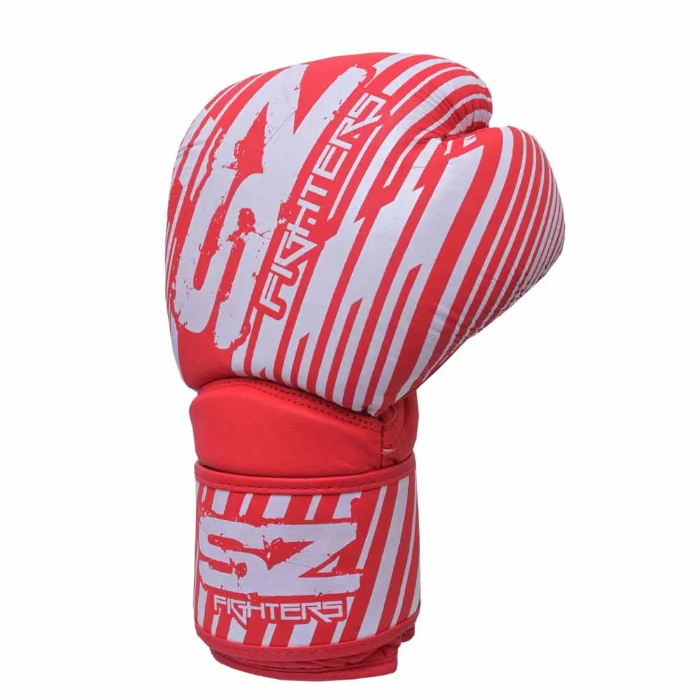 SZ Fighters – Боксови ръкавици естествена кожа – Plasma 2.0 Red – White