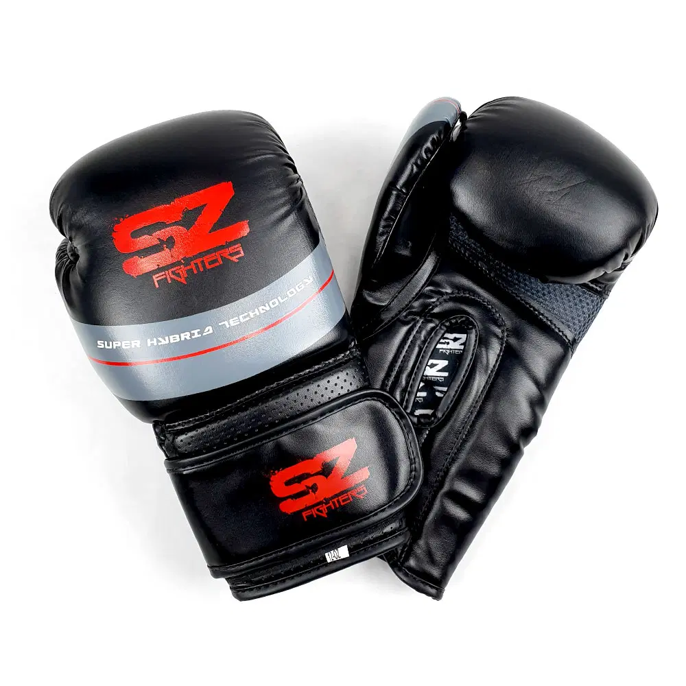 SZ Fighters – Боксови ръкавици изкуствена кожа – Thunder Black