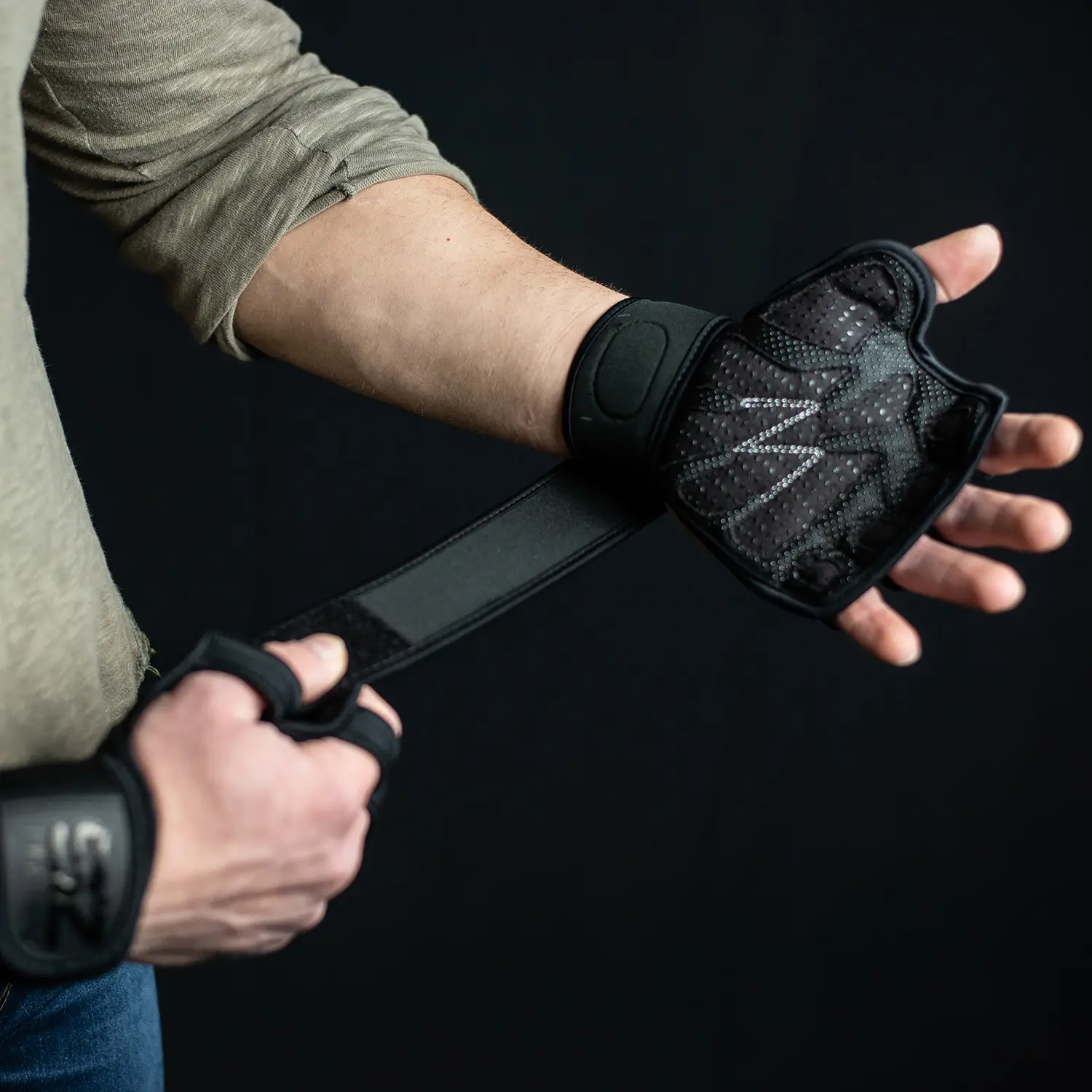 SZ Fighters – Ανοιχτά γάντια γυμναστικής για crossfit – Black