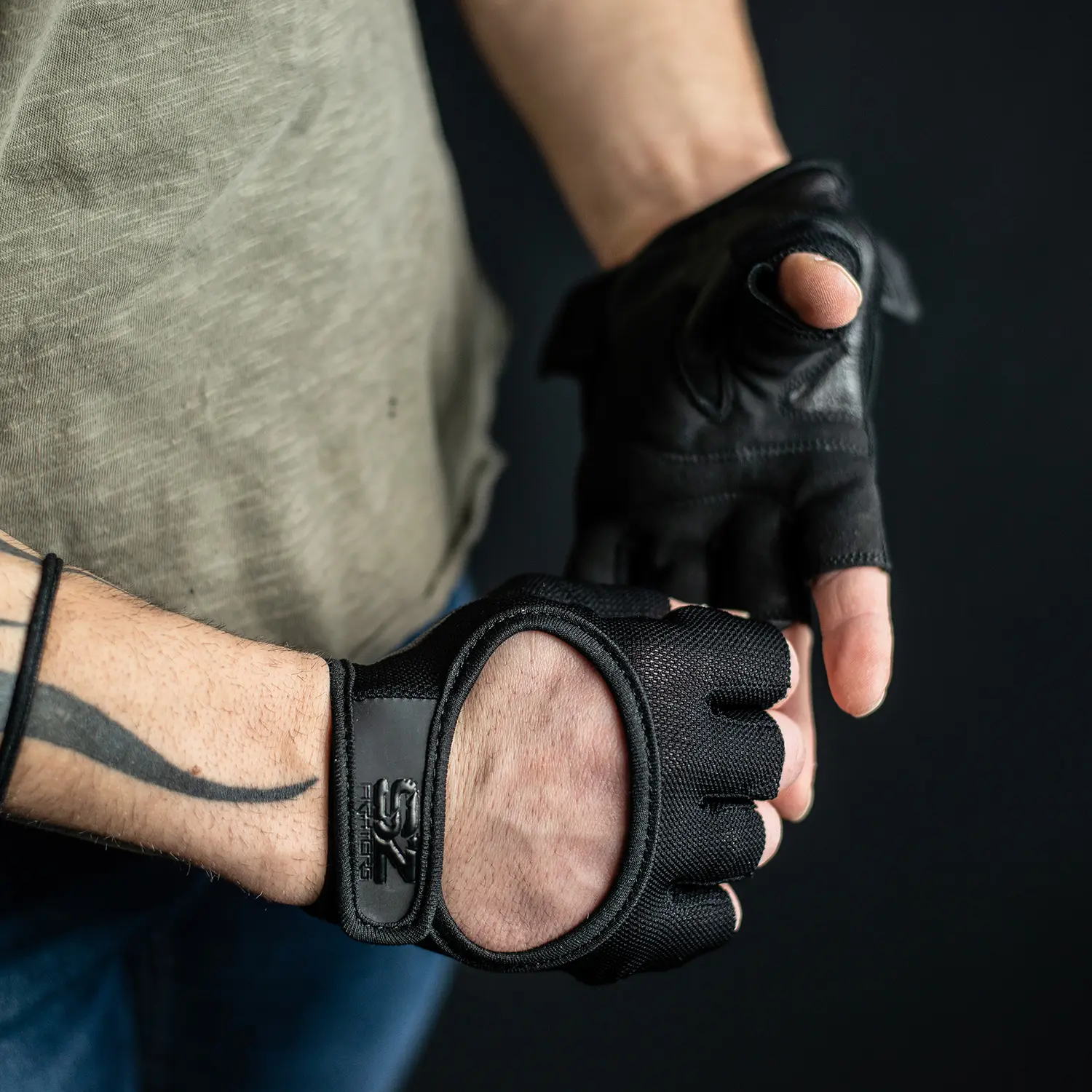 SZ Fighters – Отворени фитнес ръкавици – Black