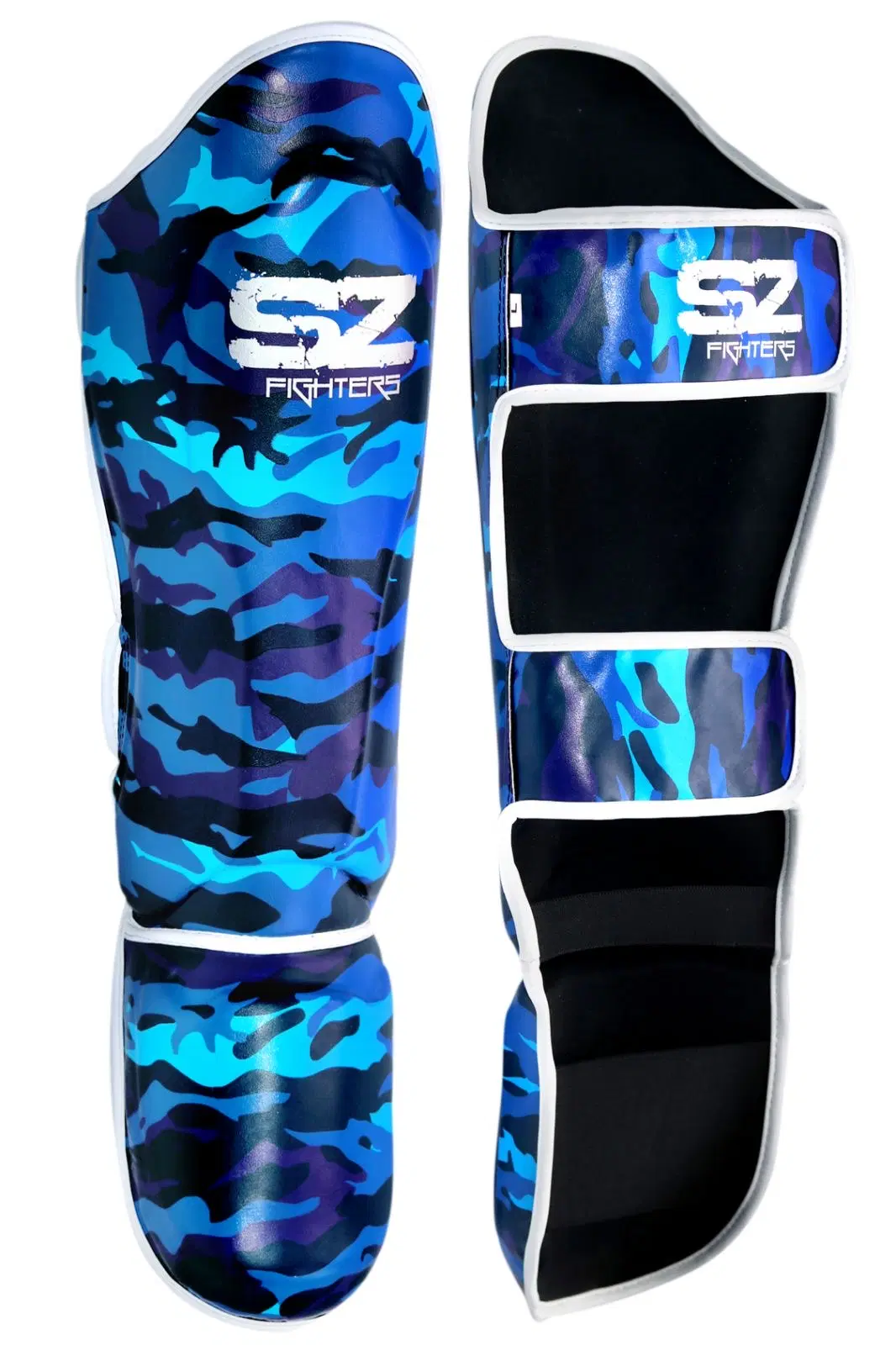 SZ Fighters – Тай Протектори за Крака Camo – Blue