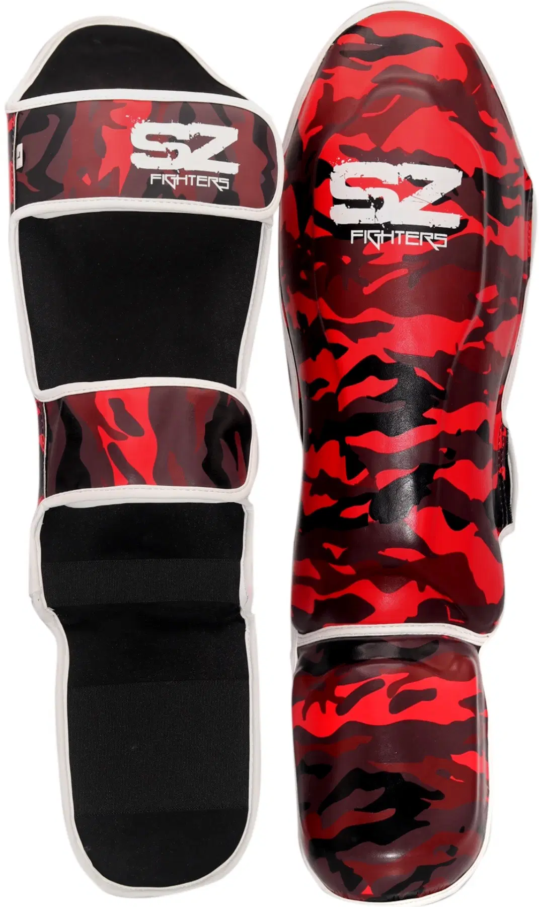 SZ Fighters – Тай Протектори за Крака Camo – Red