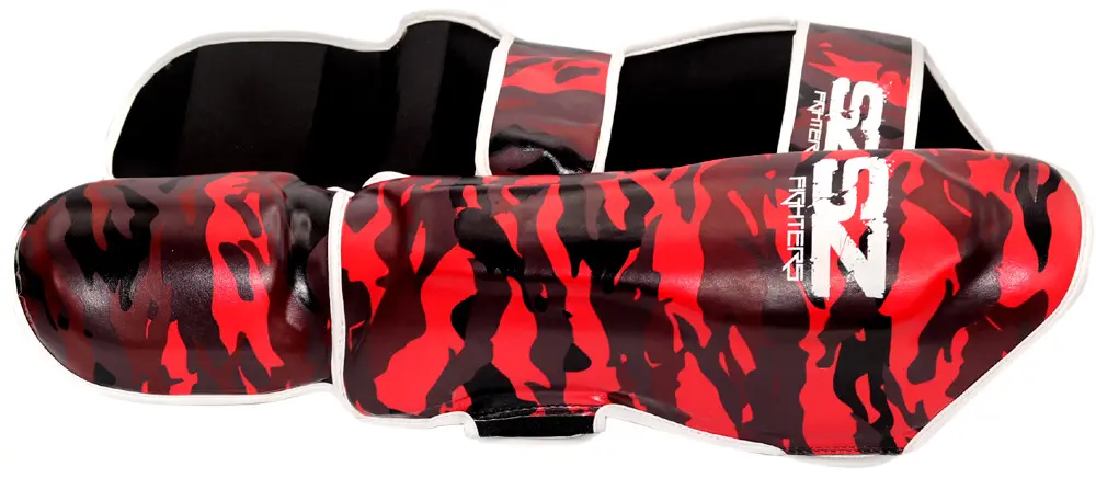 SZ Fighters – Тай Протектори за Крака Camo – Red
