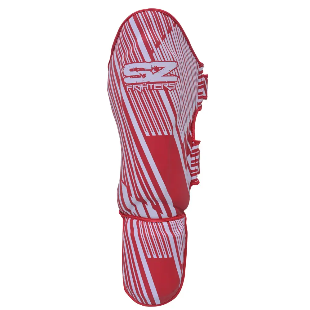 SZ Fighters – Тай Протектори за Крака Plasma 2.0 Red-White