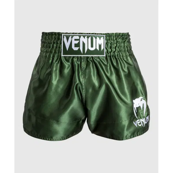Муай Тай Шорти - Venum Classic Muay Thaï Short / Forest Green (Khaki/White)