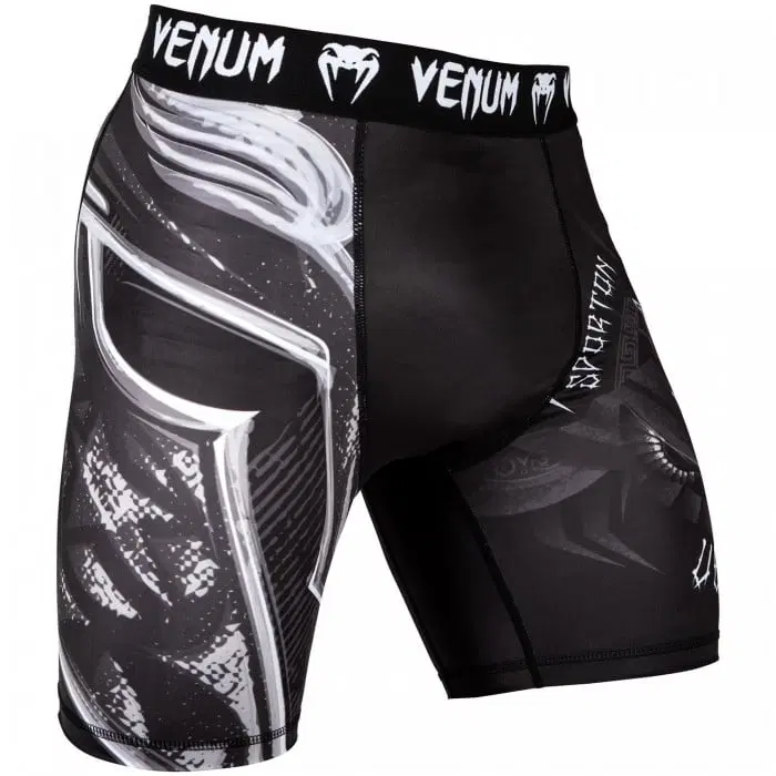 Training Leggings with short legs - VENUM GLADIATOR 3.0 VALE TUDO SHORTS - BLACK/WHITE