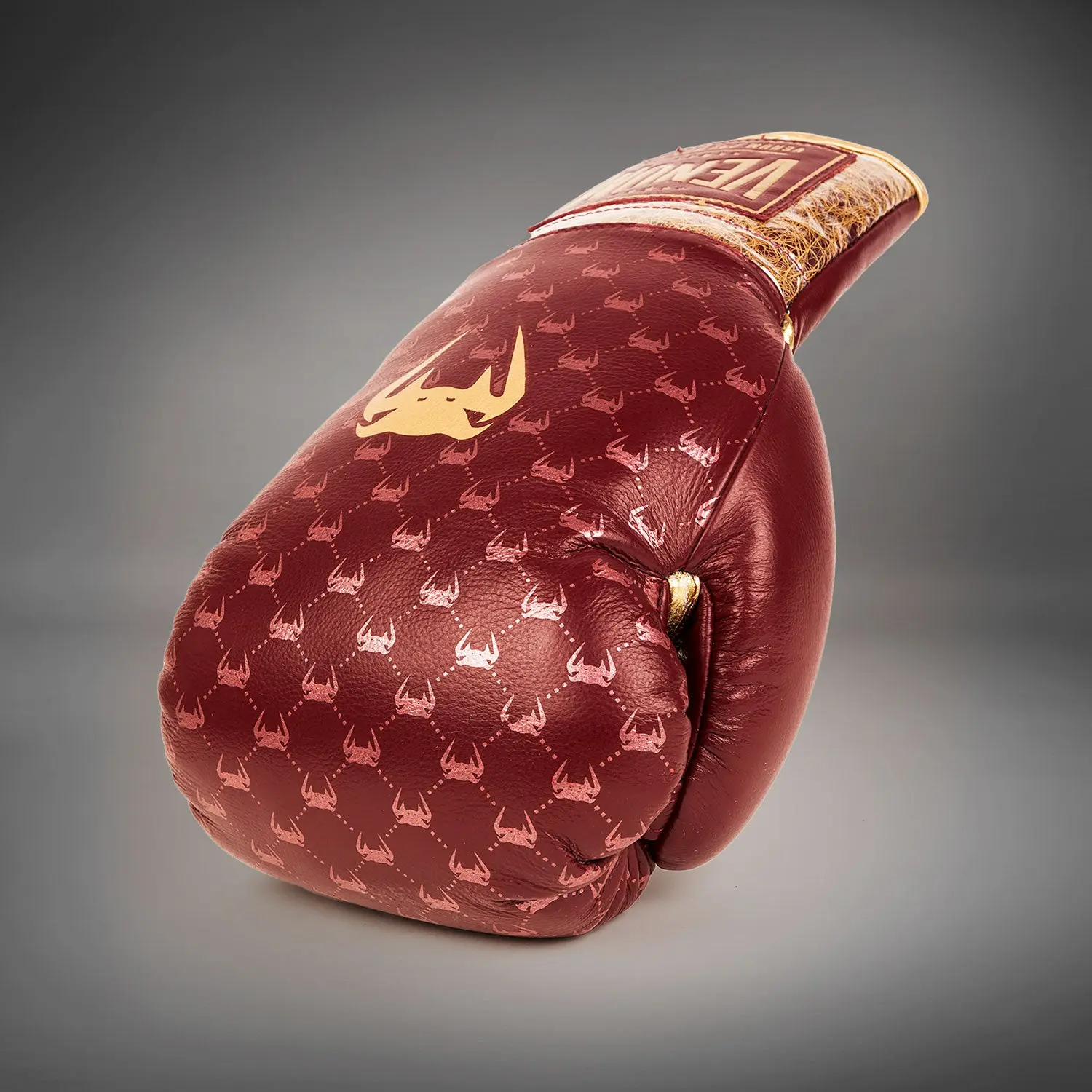 Venum Coco Monogram Pro Lace Up Boxing Gloves - Garnet Red