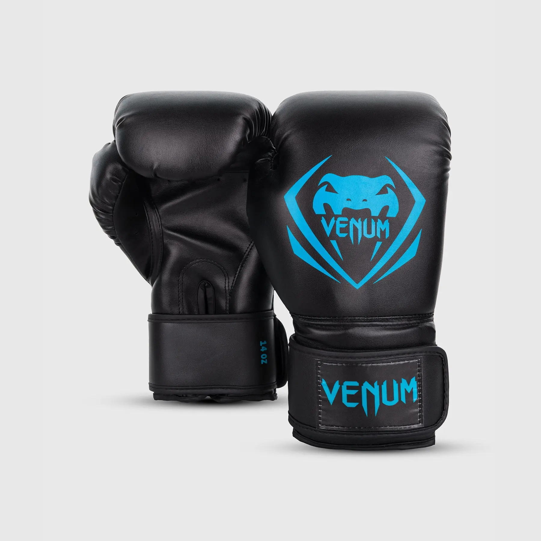 Venum Contender Boxing Gloves - Black/Cyan