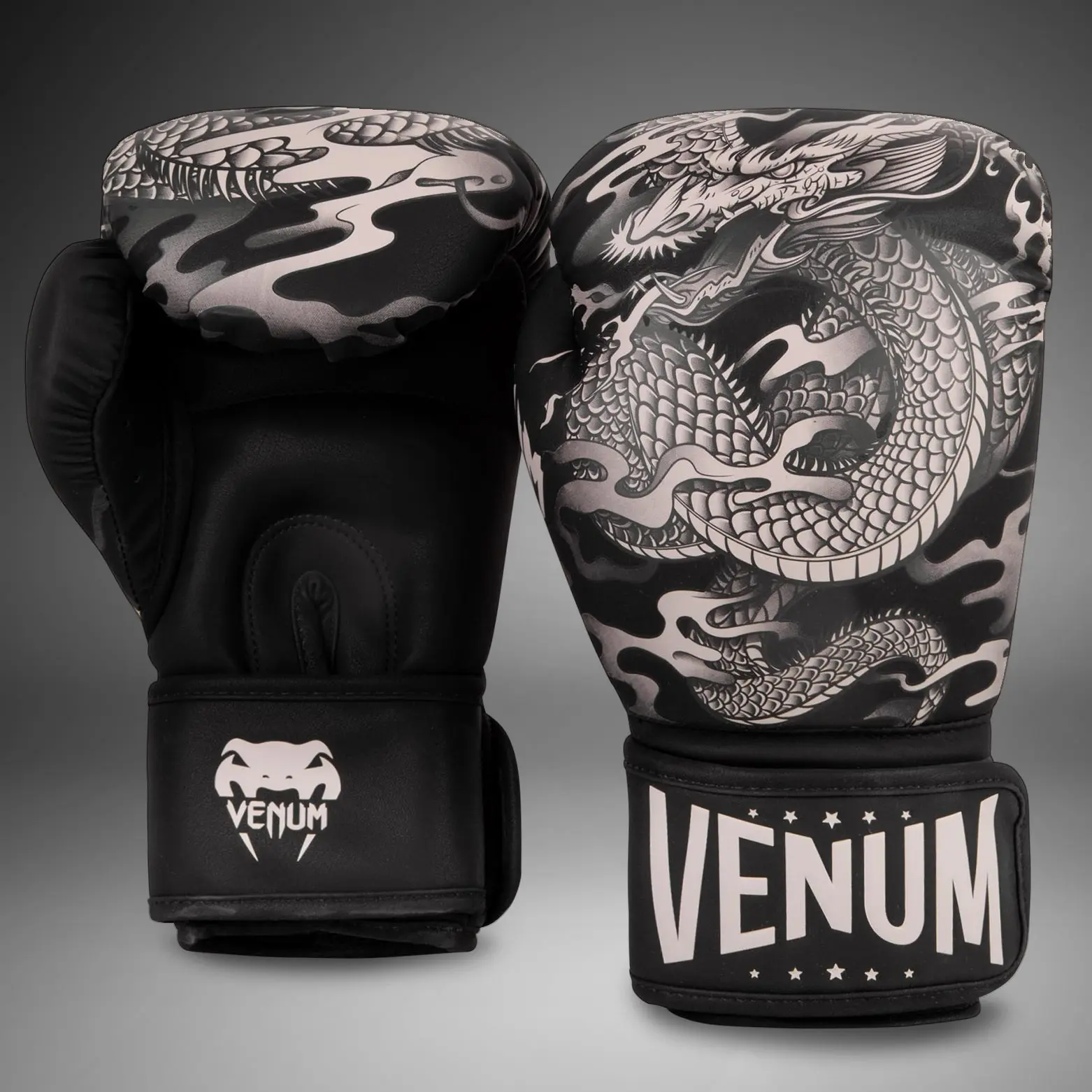 Venum Dragon's Flight Boxing Gloves - Black/Sand