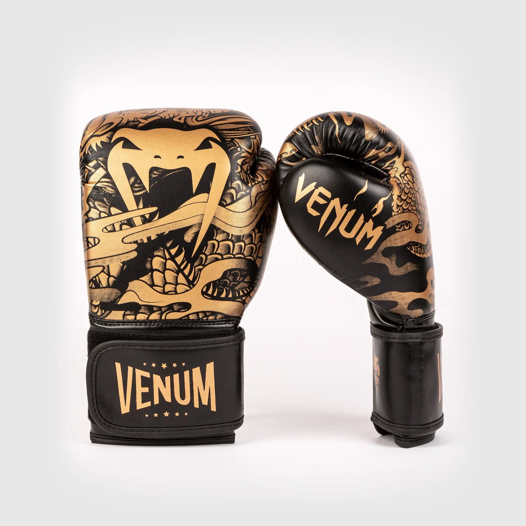 Venum Dragon's Flight Boxing Gloves - For Kids - Black/Bronze