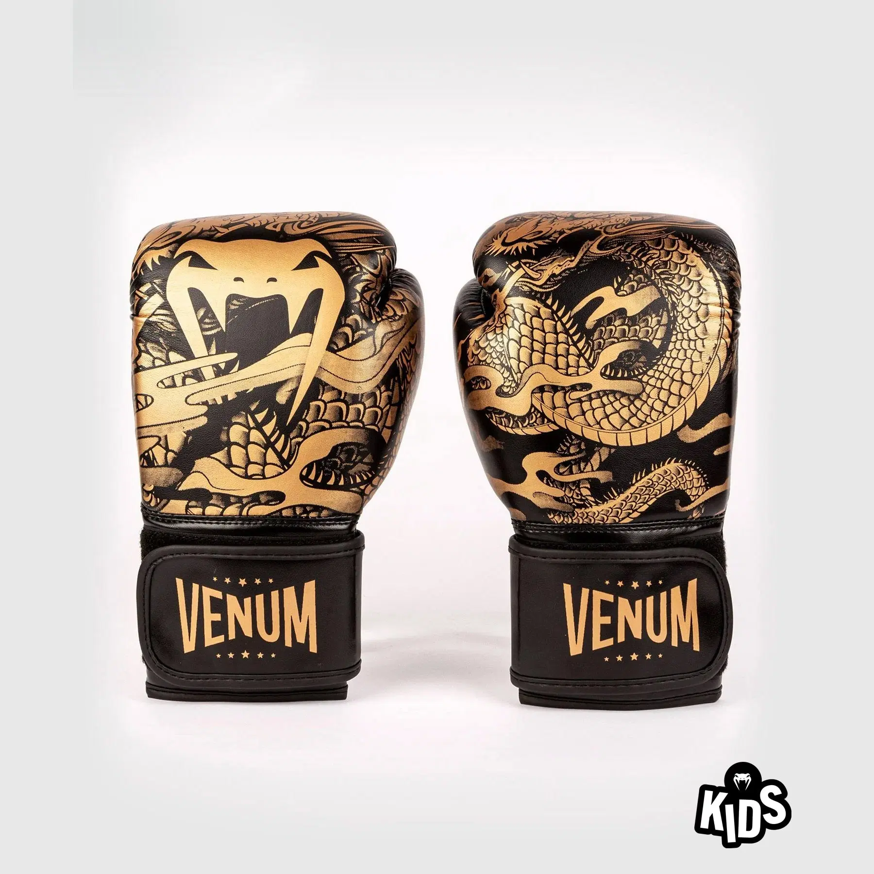 Venum Dragon's Flight Boxing Gloves - For Kids - Black/Bronze