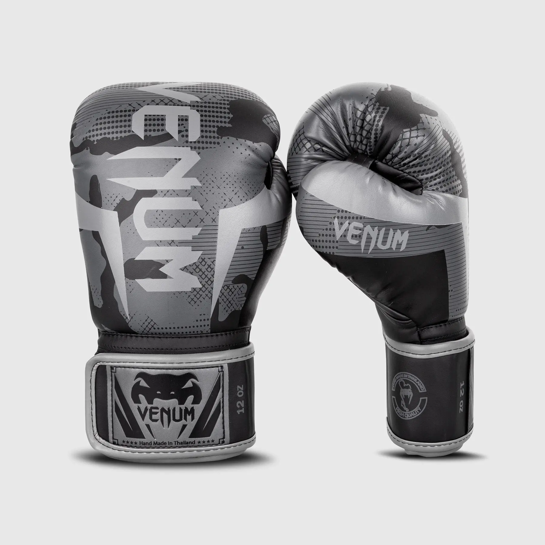 Venum Elite Boxing Gloves - Grey/Camo