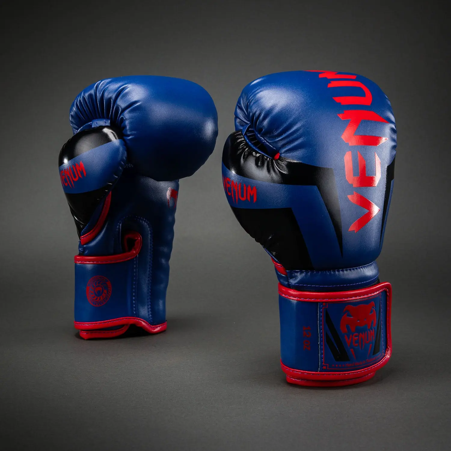 Venum Elite Boxing Gloves - Dark Blue/Red