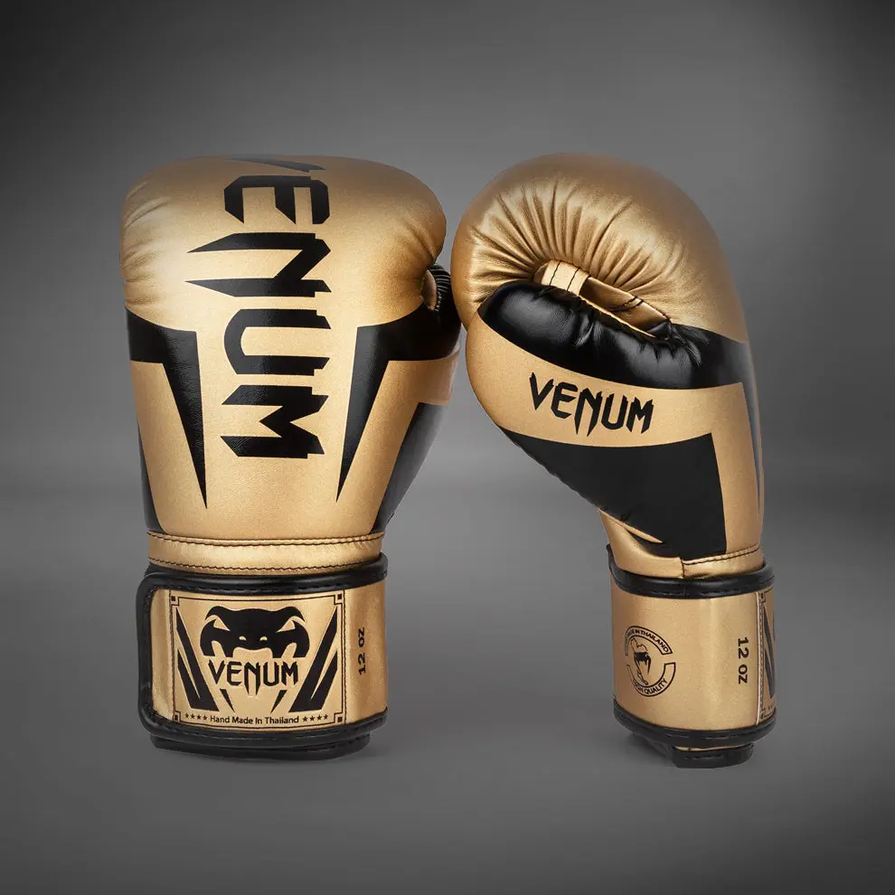 Venum Elite Boxing Gloves - Gold/Black